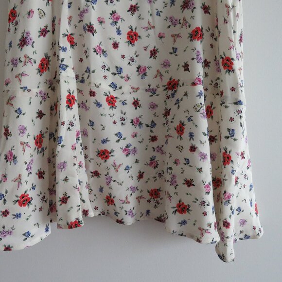 THE KOOPLES Mixed Print 100% Silk Ditsy Floral Flowy Mini Dress - Size XS - Picture 9 of 16